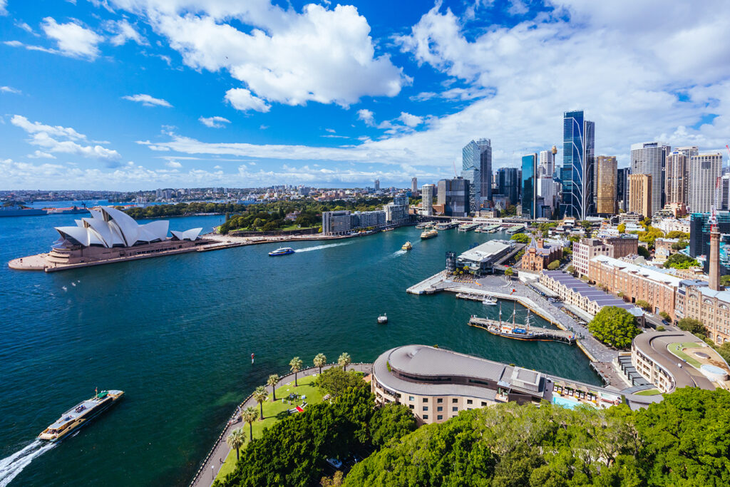 Sydney Skyline From The Harbour Bridge in Australia